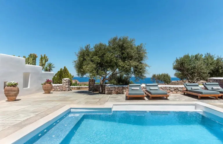 Rent Villa Orange-Yellow Aragonite Santorini