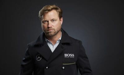 British Sailor Alex Thomson On Race Boat Hugo Boss