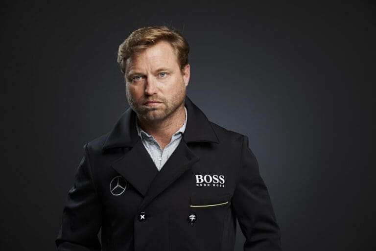 British Sailor Alex Thomson On Race Boat Hugo Boss