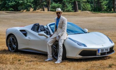 Luxury Men’s Golf Fashion With Ferrari 488 Spider At Worplesdon Golf Club