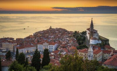 Medievel Picturesque Piran In Slovenia