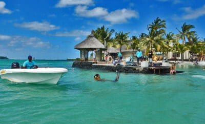 Mono Skiing In Mauritius With A Solar Eclipse