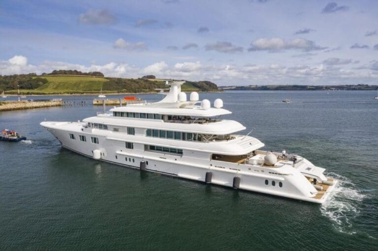 Newly extended 74.5m Lady E launches at Pendennis following major refit project