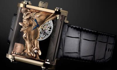 Ollivier Saveo Pure Breed Horse Automatic Skeleton Swiss Watch