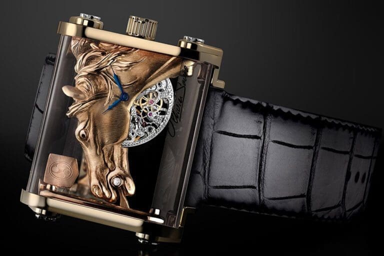Ollivier Saveo Pure Breed Horse Automatic Skeleton Swiss Watch
