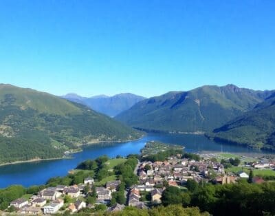 Schilderachtig uitzicht op het landschap van Auvergne-Rhône-Alpes.