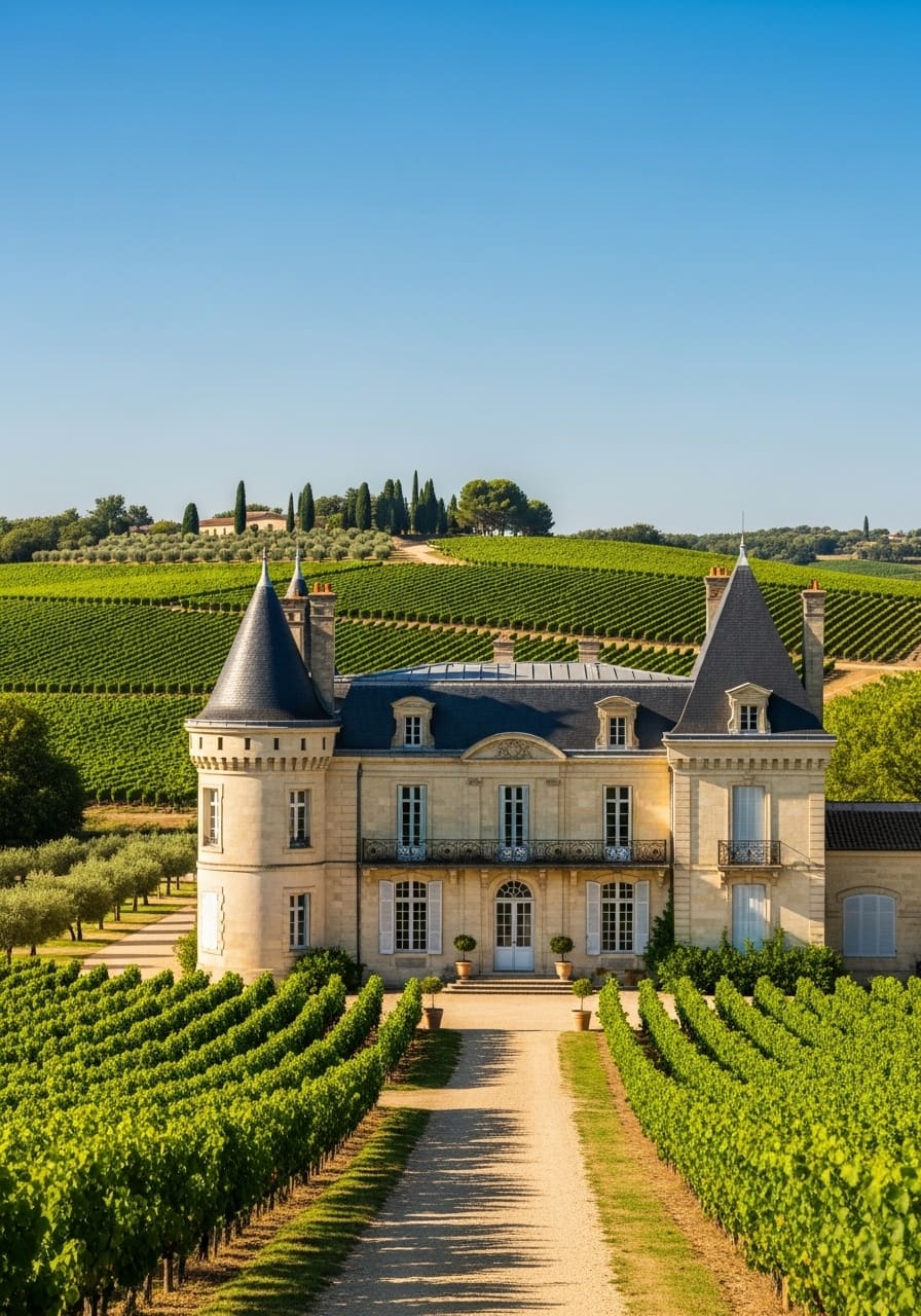 Luxury château rental Bordeaux France — private wine estate