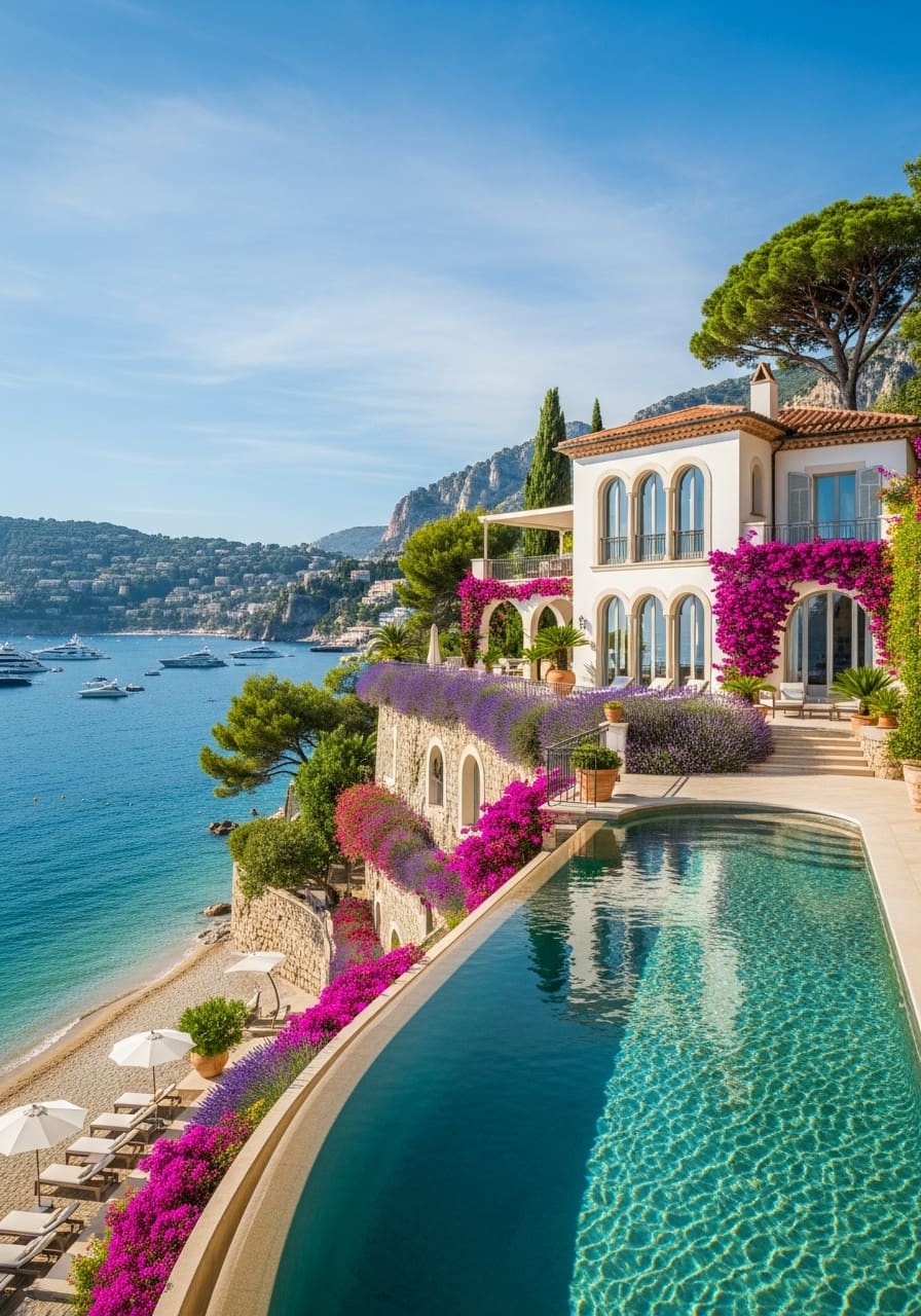 Luxury villa French Riviera Côte d'Azur — private pool Mediterranean