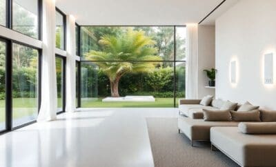 Lussuosa villa intelligente con tecnologia avanzata e giardino.