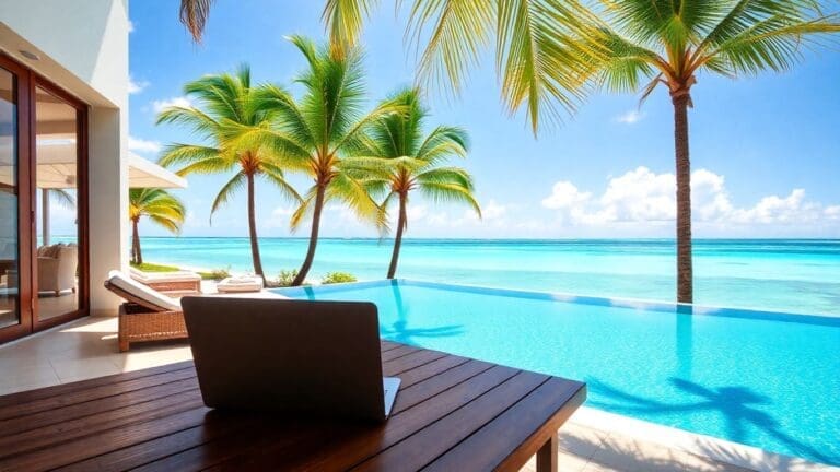 Échangez le bureau contre l'océan : Votre guide pour des vacances-travail en location de villa à long terme