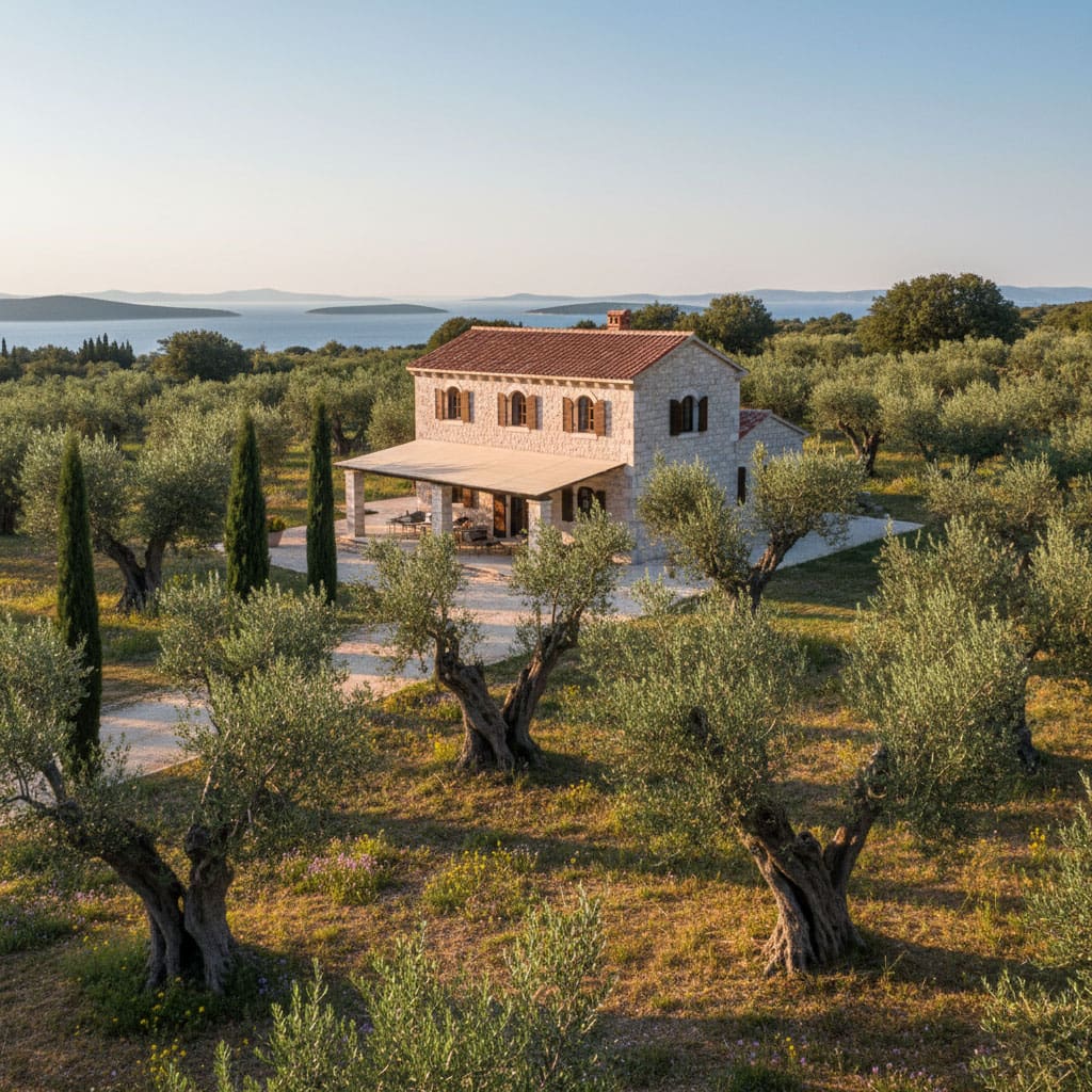 Historic stone holiday villa rental Croatia Dalmatian timeless