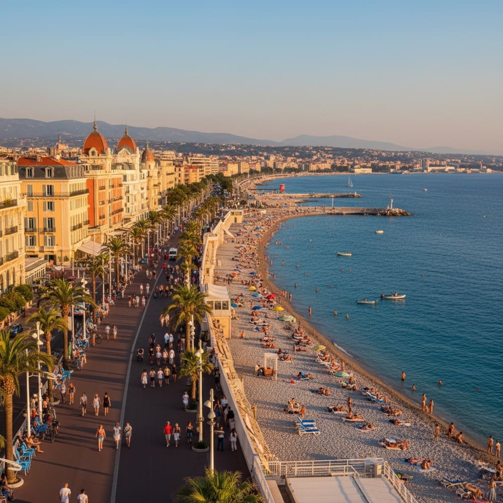 Nice Promenade des Anglais beachfront South of France villa holiday