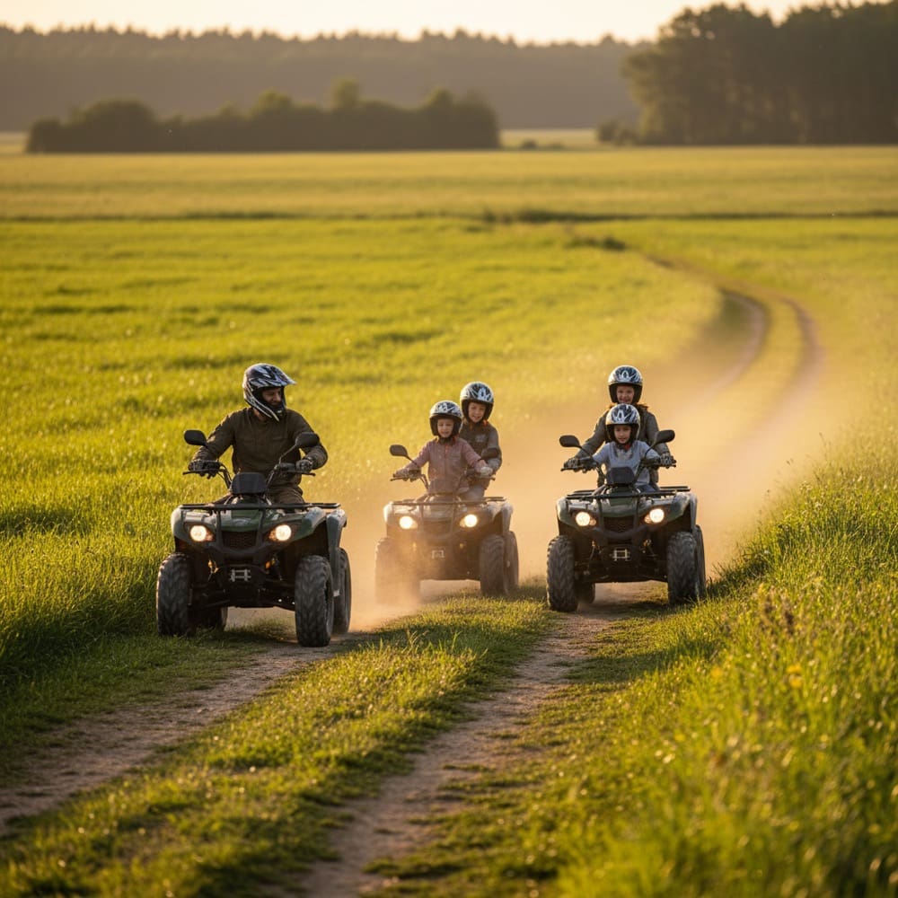 Family quad biking holiday near Bordeaux chateau rental France