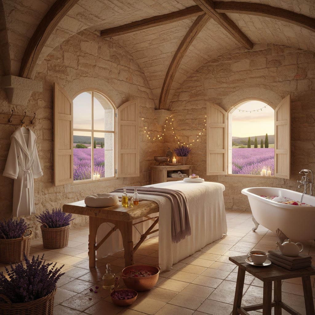 Luxury spa facilities at Provence villa rental France
