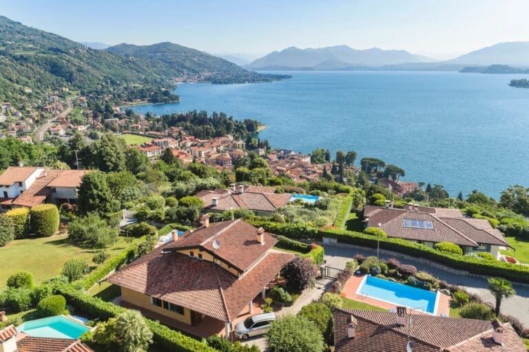 Villa Lesa Arona Lake Maggiore Luxury Villa Rental Private Pool & Walk to Village