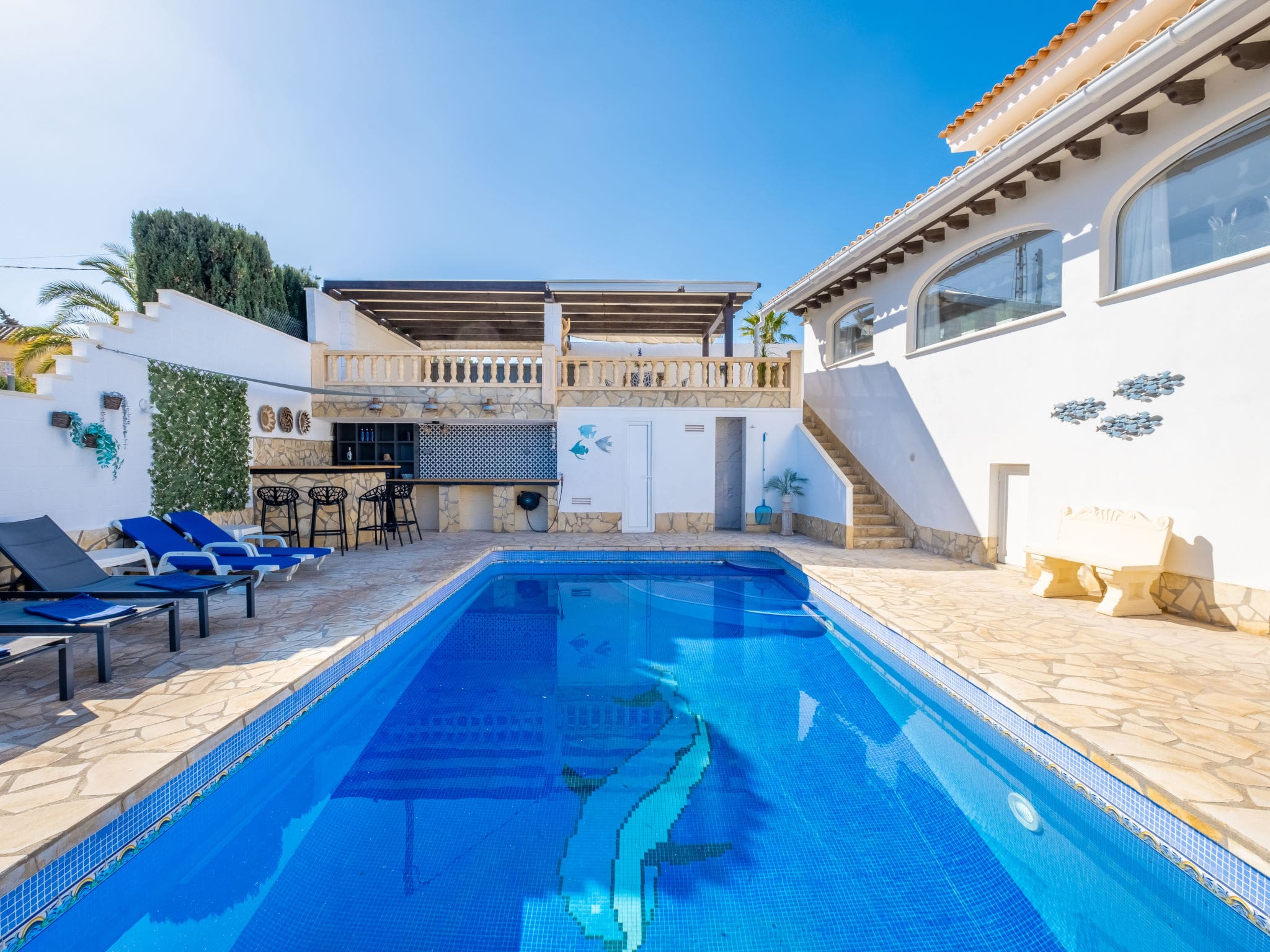 Casa Alborada Benissa: Elegant 5-Bedroom Mediterranean Villa with Private Pool and Terraced Gardens
