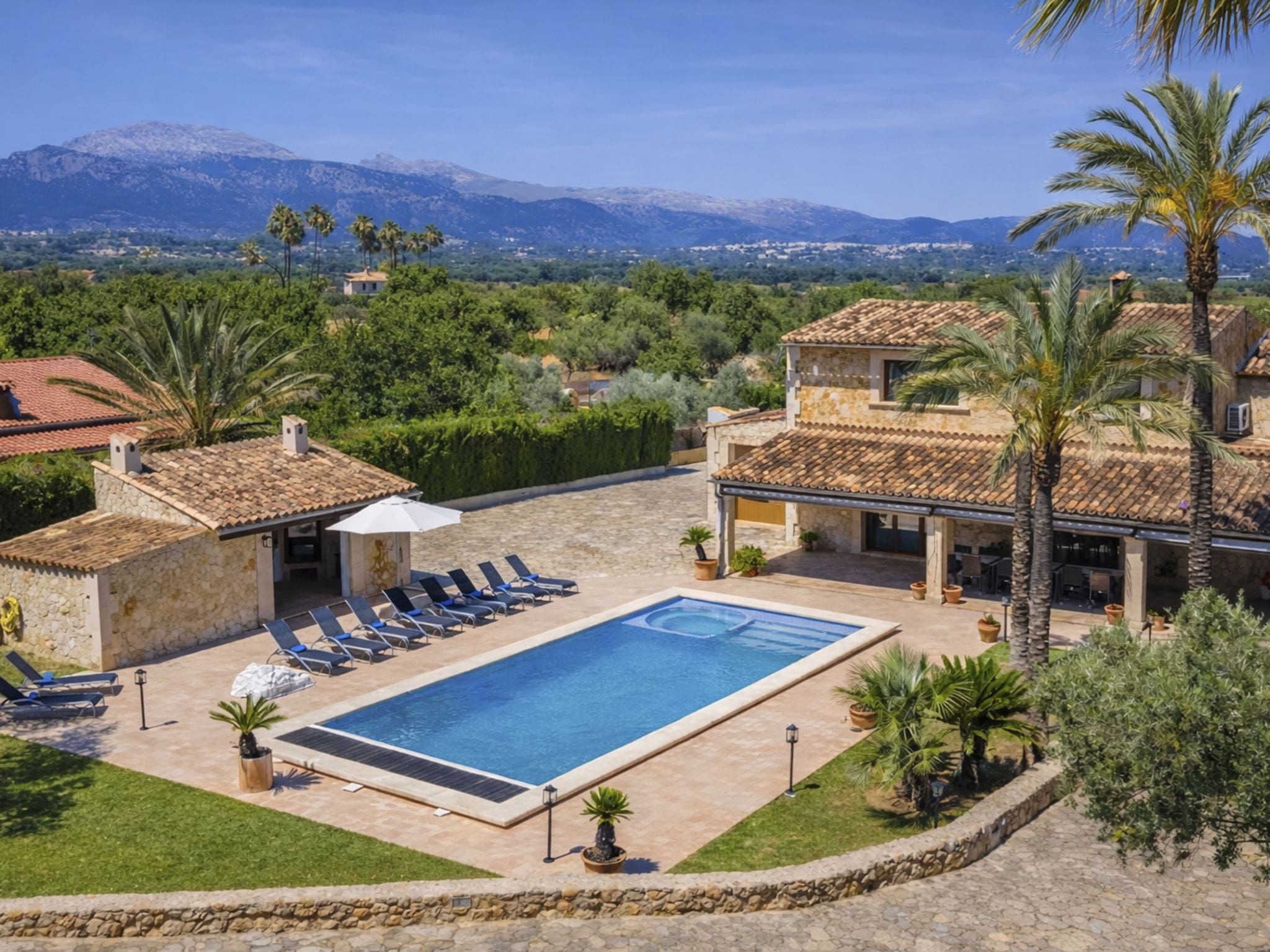Casa Caimari Inca: Stunning Five-Bedroom Mountain View Villa with Private Pool in Rural Mallorca Spain