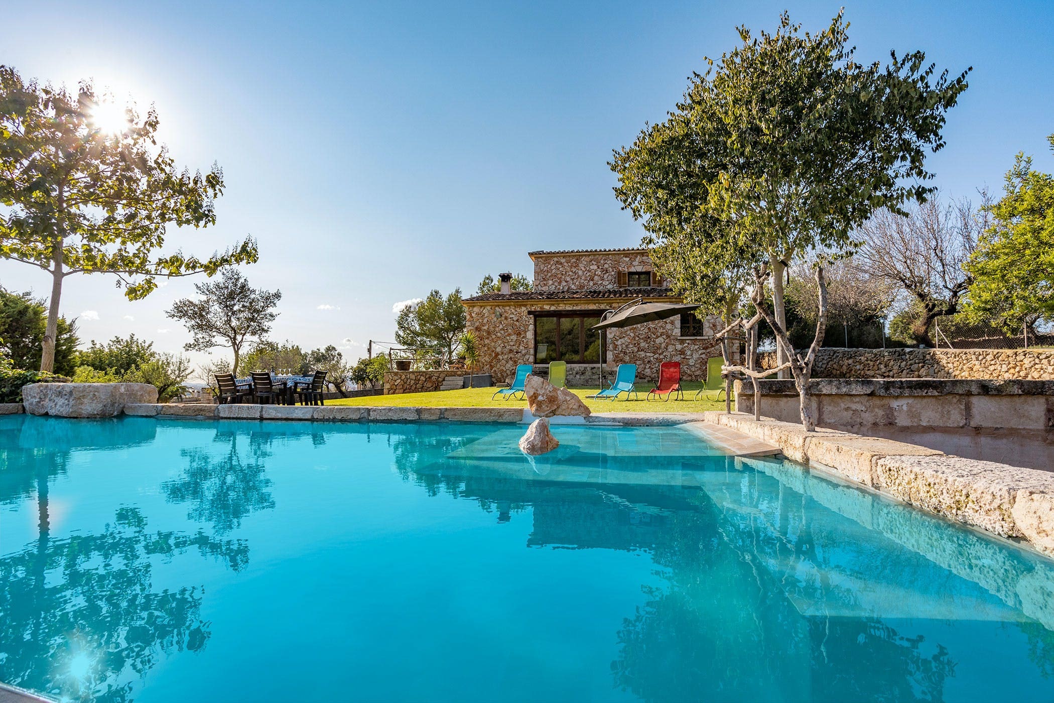 Casa Tramuntana Inca Inca 3: Charming 3-Bedroom Apartment with Pool and Seaview, Inca