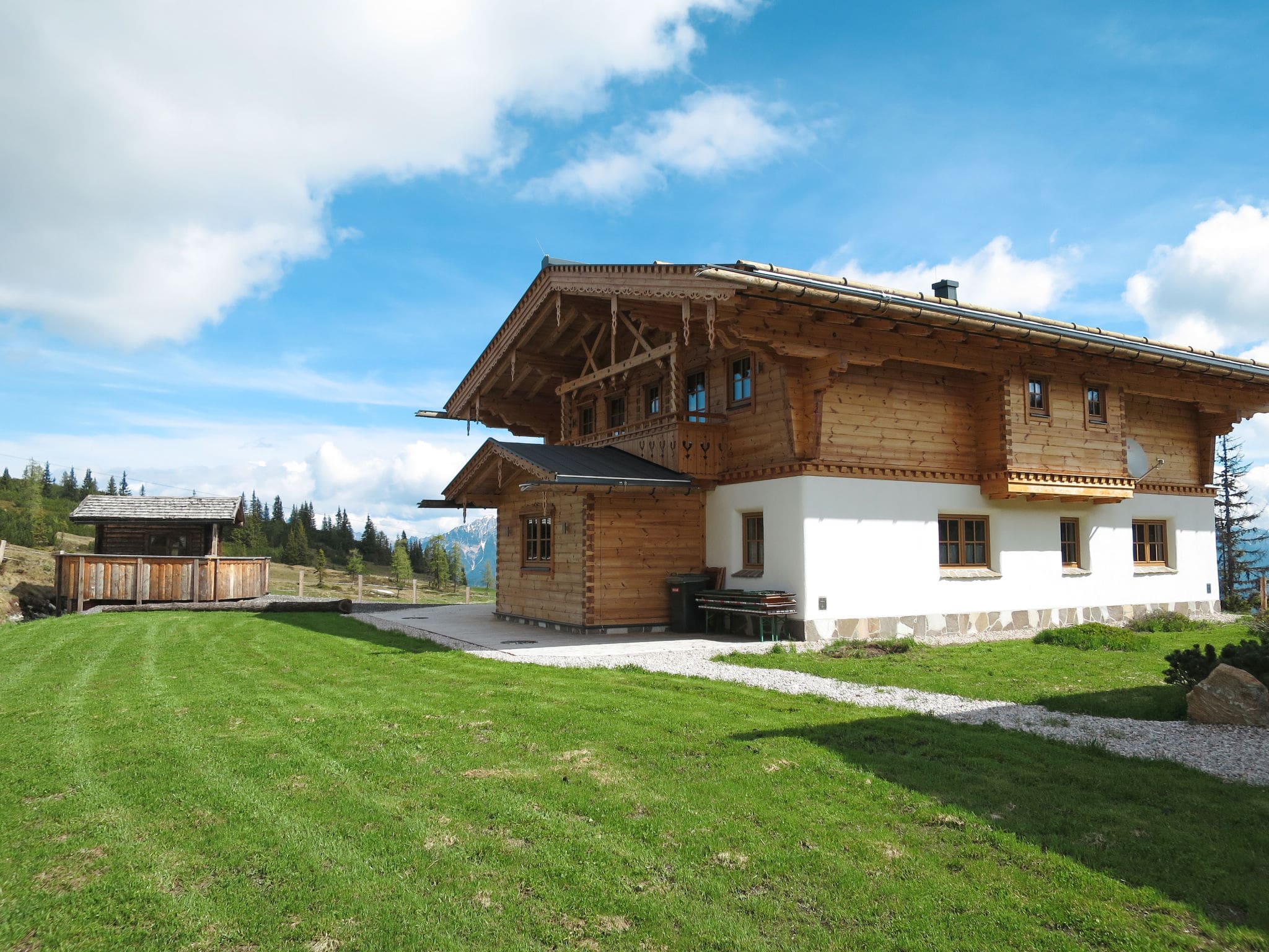 Chalet Almdorf Forstau: Spectacular 5-Bedroom Mountain Chalet with Sauna and Direct Ski Access in Austrian Alps