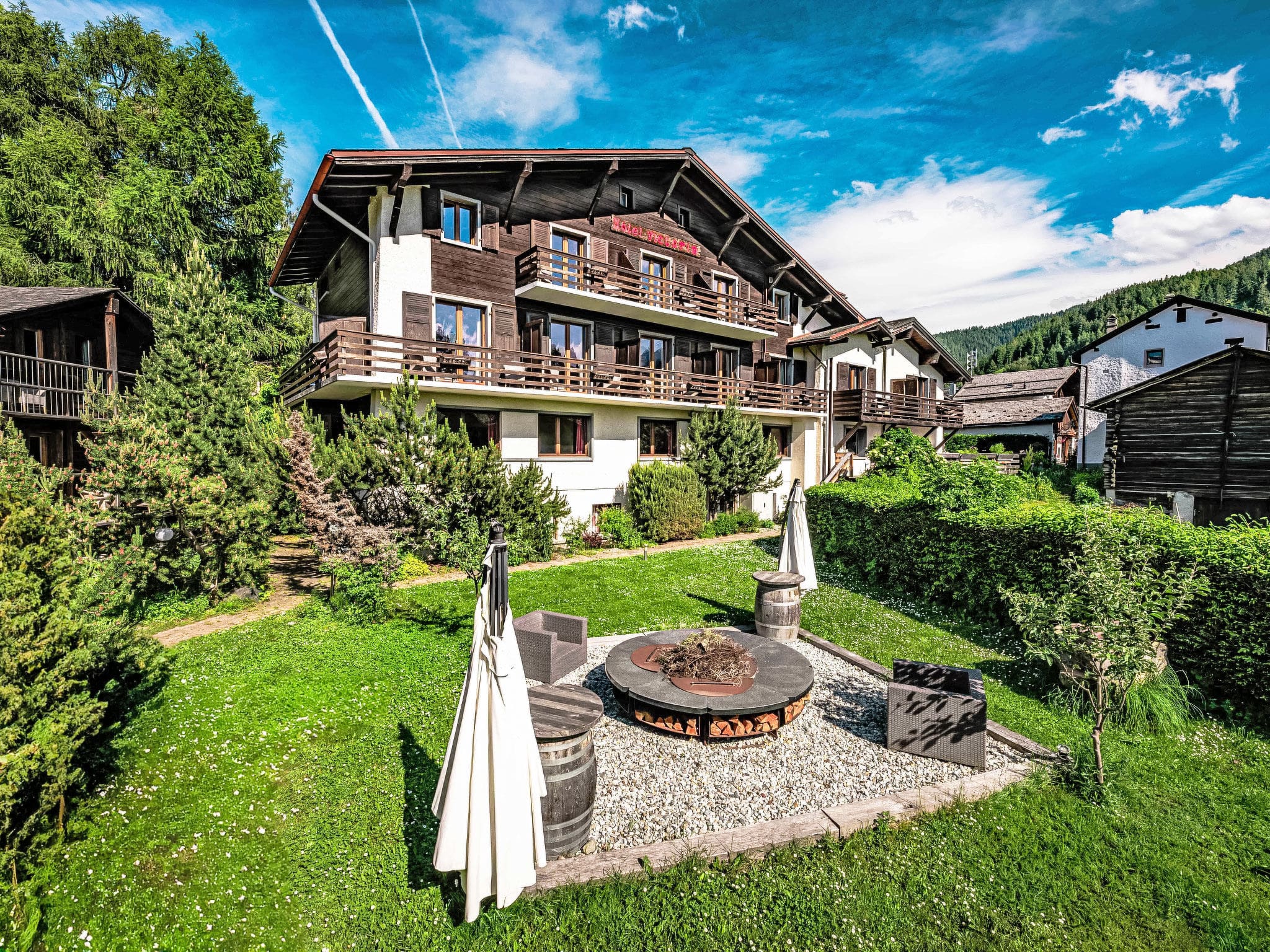 Chalet Alpette Vercorin: Luxury 8-Bedroom Alpine Chalet with Mountain Views and Hot Tub in Swiss Alps