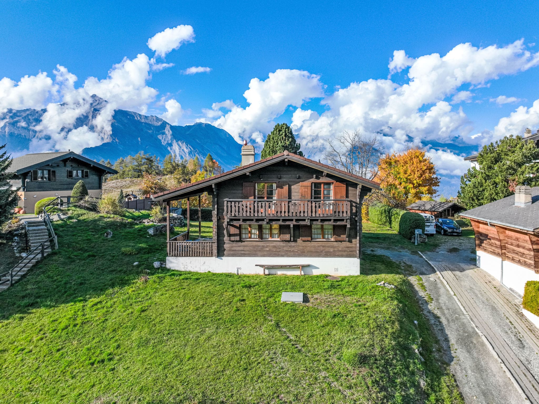 Chalet Combatseline Nendaz: Rustic 4-Bedroom Alpine Chalet with Mountain Views and Ski Access in Switzerland
