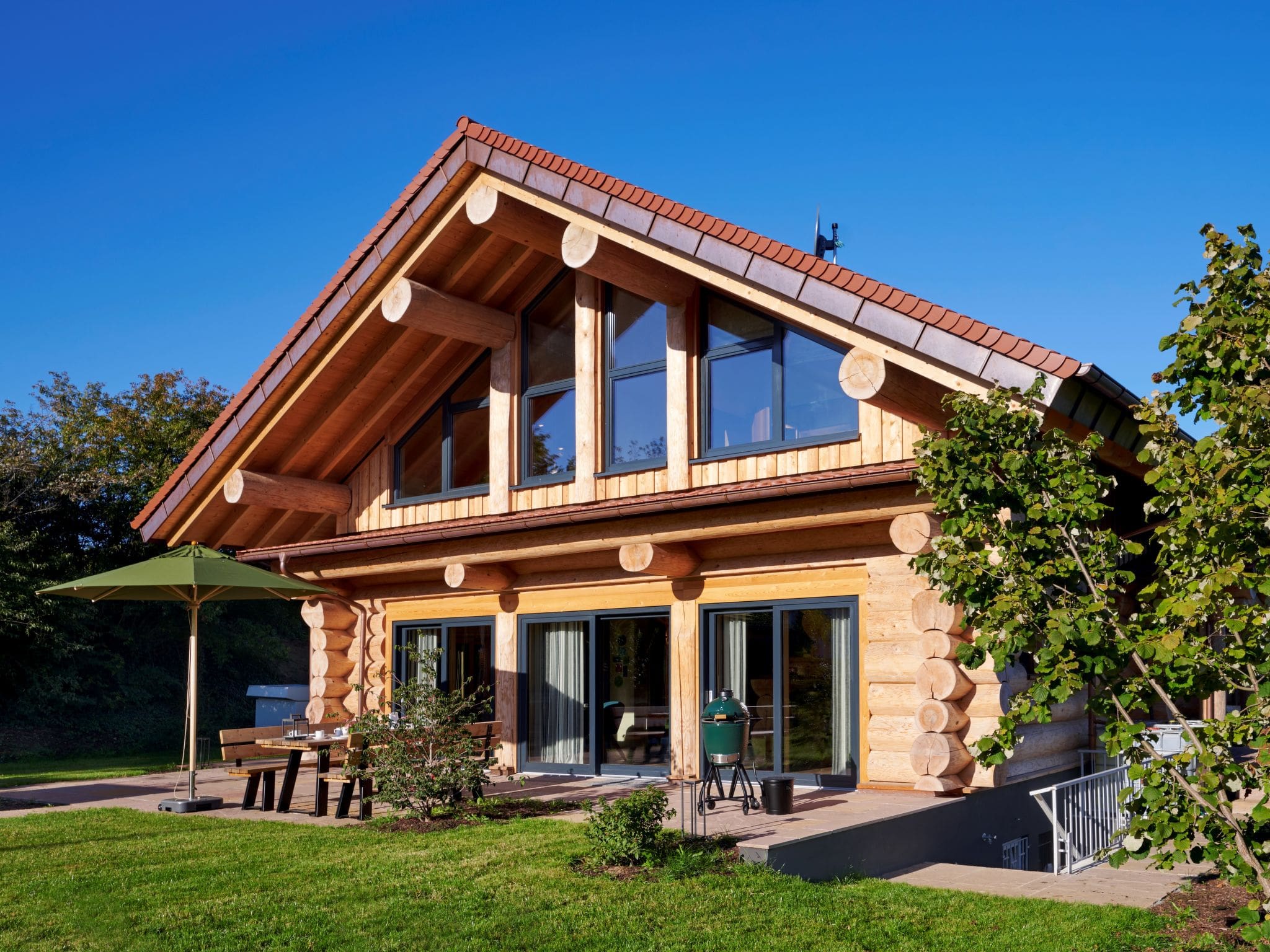 Chalet Foehn Heitersheim: Exceptional 3-Bedroom Timber House with Sauna Hot Tub and Black Forest Views