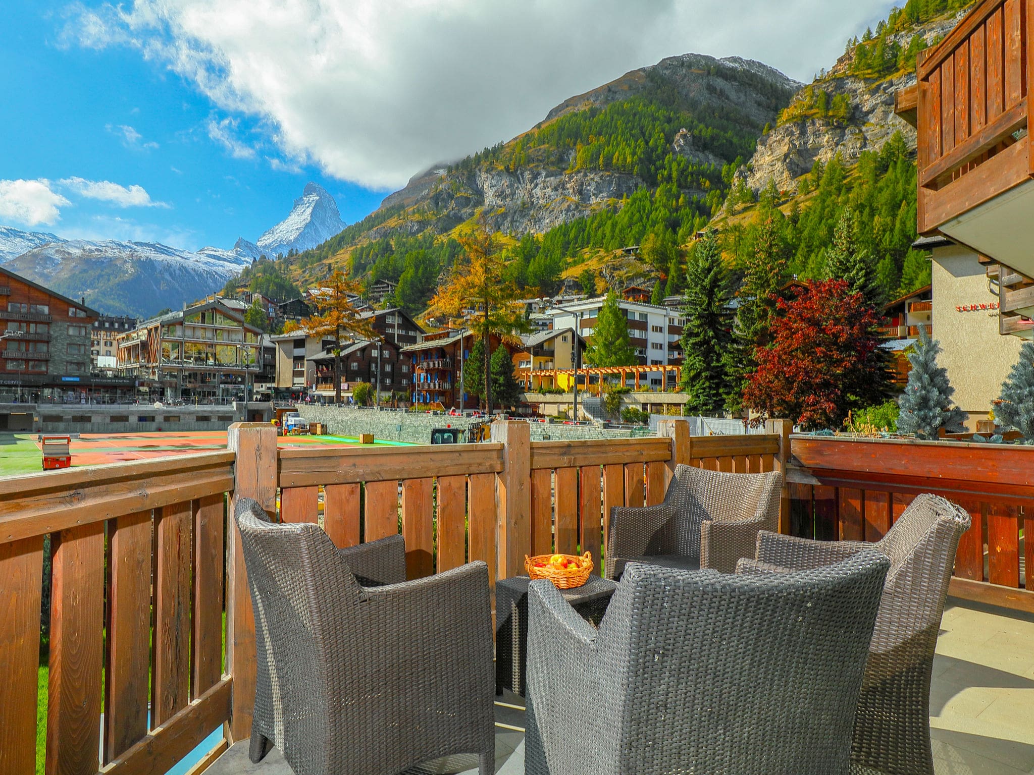 Chalet Mattervispa Zermatt: Modern 3-Bedroom Luxury Apartment with Matterhorn Views and Spa Access in Central Zermatt Switzerland