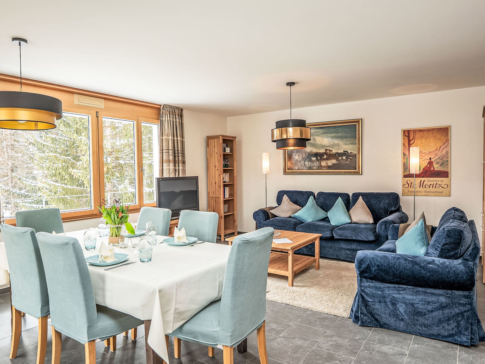 Chalet Mulin Celerina: Premium 2-Bedroom Alpine Apartment with Mountain Views Near Corviglia Ski Resort