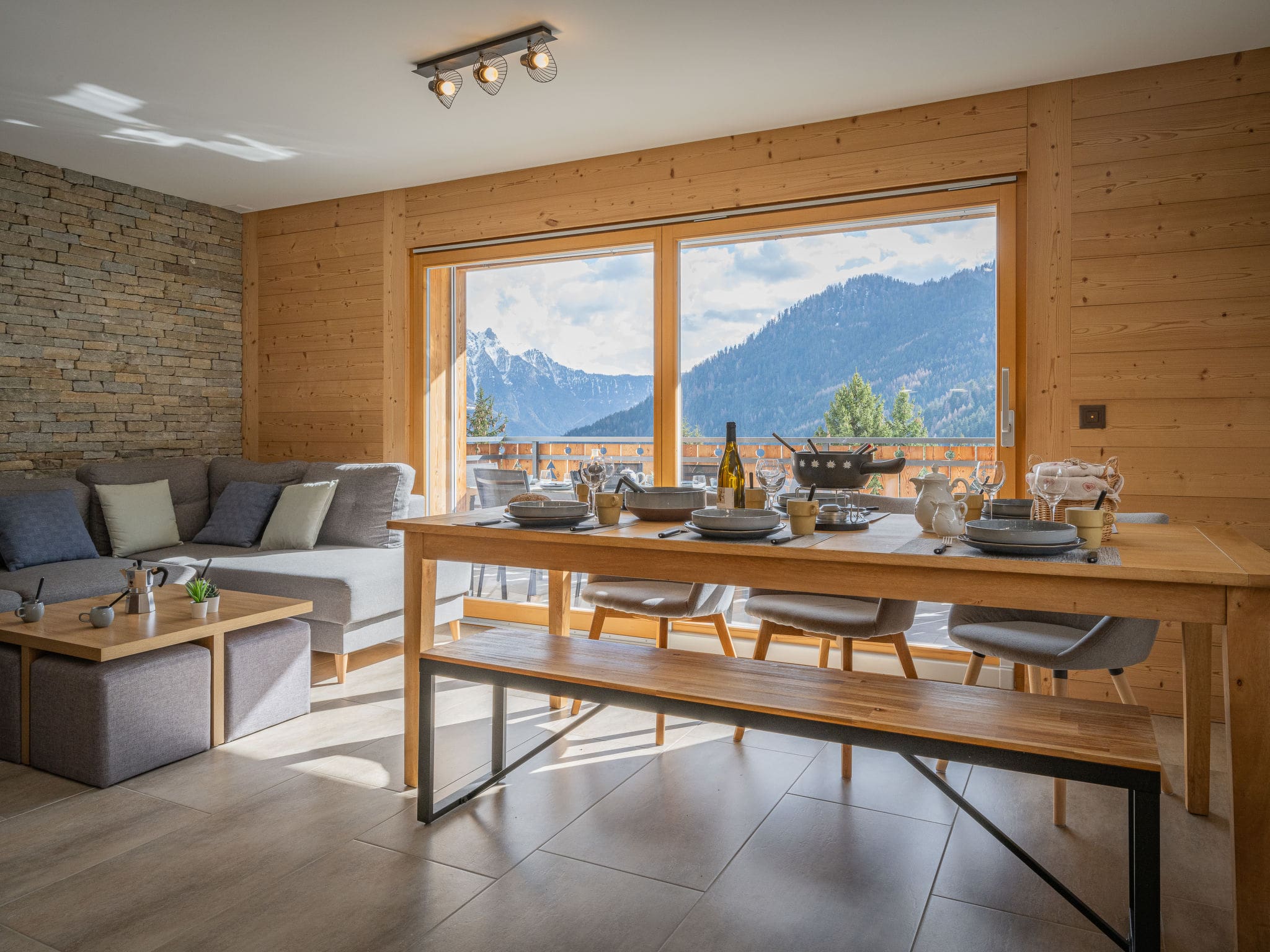 Chalet Salanfe Ovronnaz: Modern 2-Bedroom Mountain Apartment with Stunning Alpine Views and Thermal Spa Access in Swiss Alps
