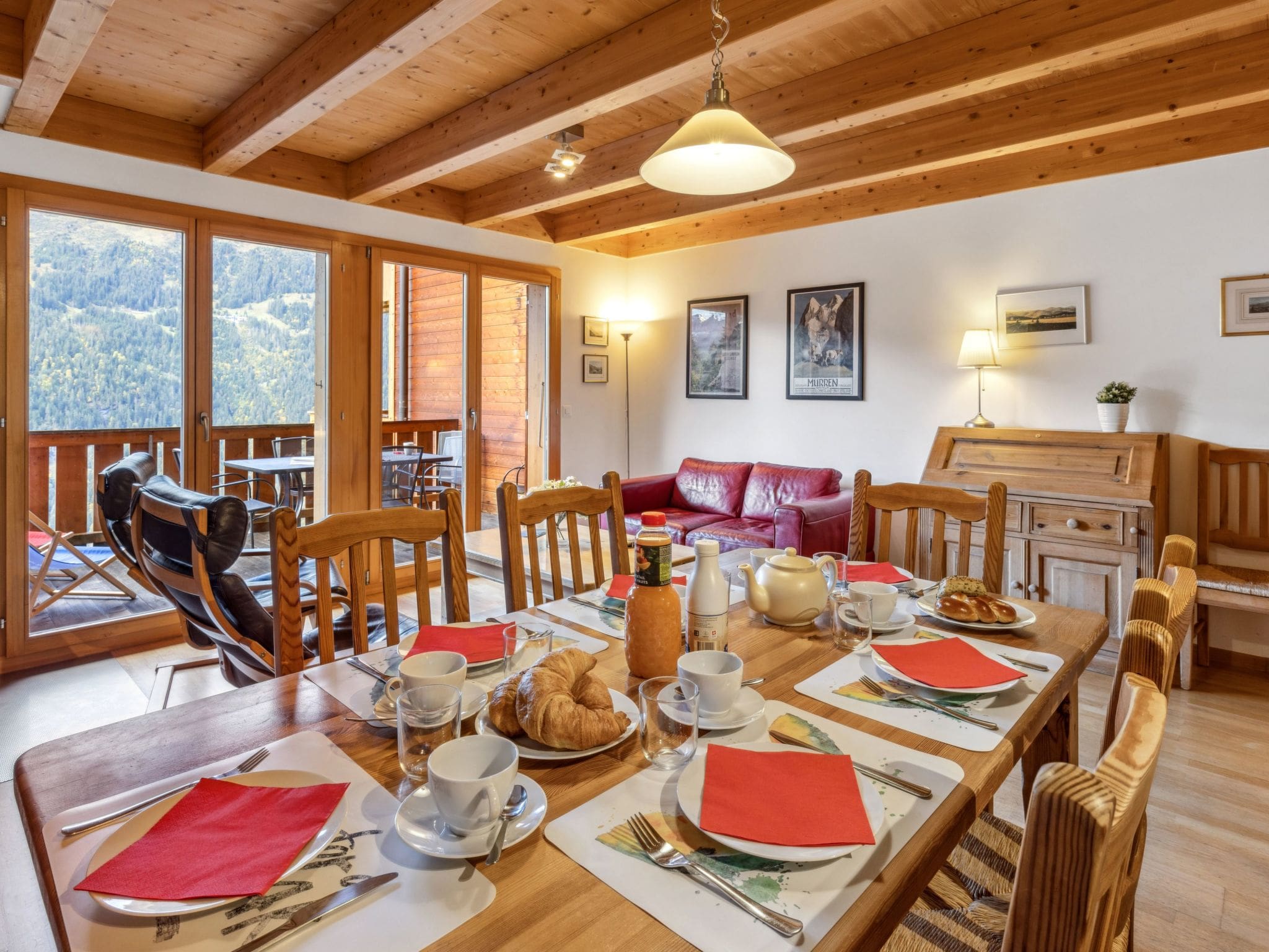 Chalet Tschuggen Wengen: Spacious 4-Bedroom Alpine Retreat with Mountain Views Near Slopes in Swiss Resort