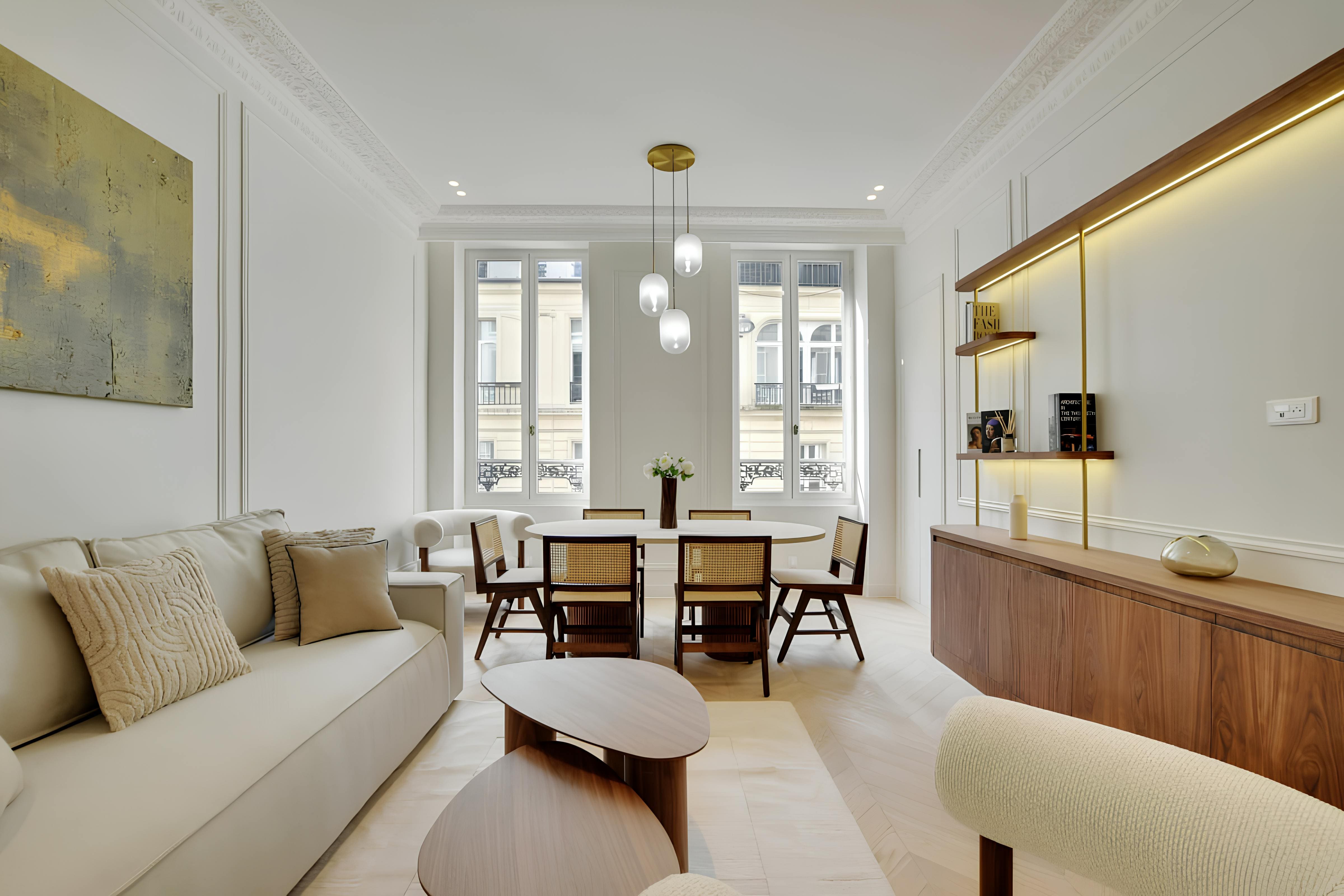 Château Ciel Opéra: Elegant 2-Bedroom Townhouse with Stylish Interiors, Opéra – Madeleine – Grands Magasins