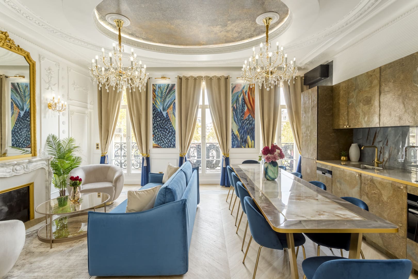 Château Esplanade Marais: Luxury 5-Bedroom Apartment for Families, Le Marais, Paris