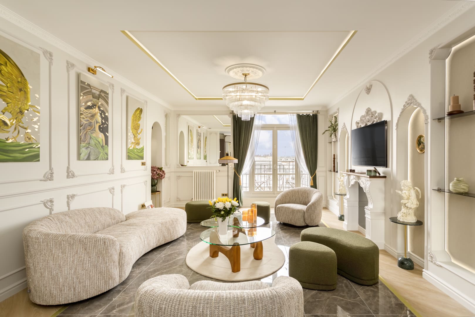Château Étoile Paris: Spacious 7-Bedroom Luxury Apartment for Families and Groups, Paris