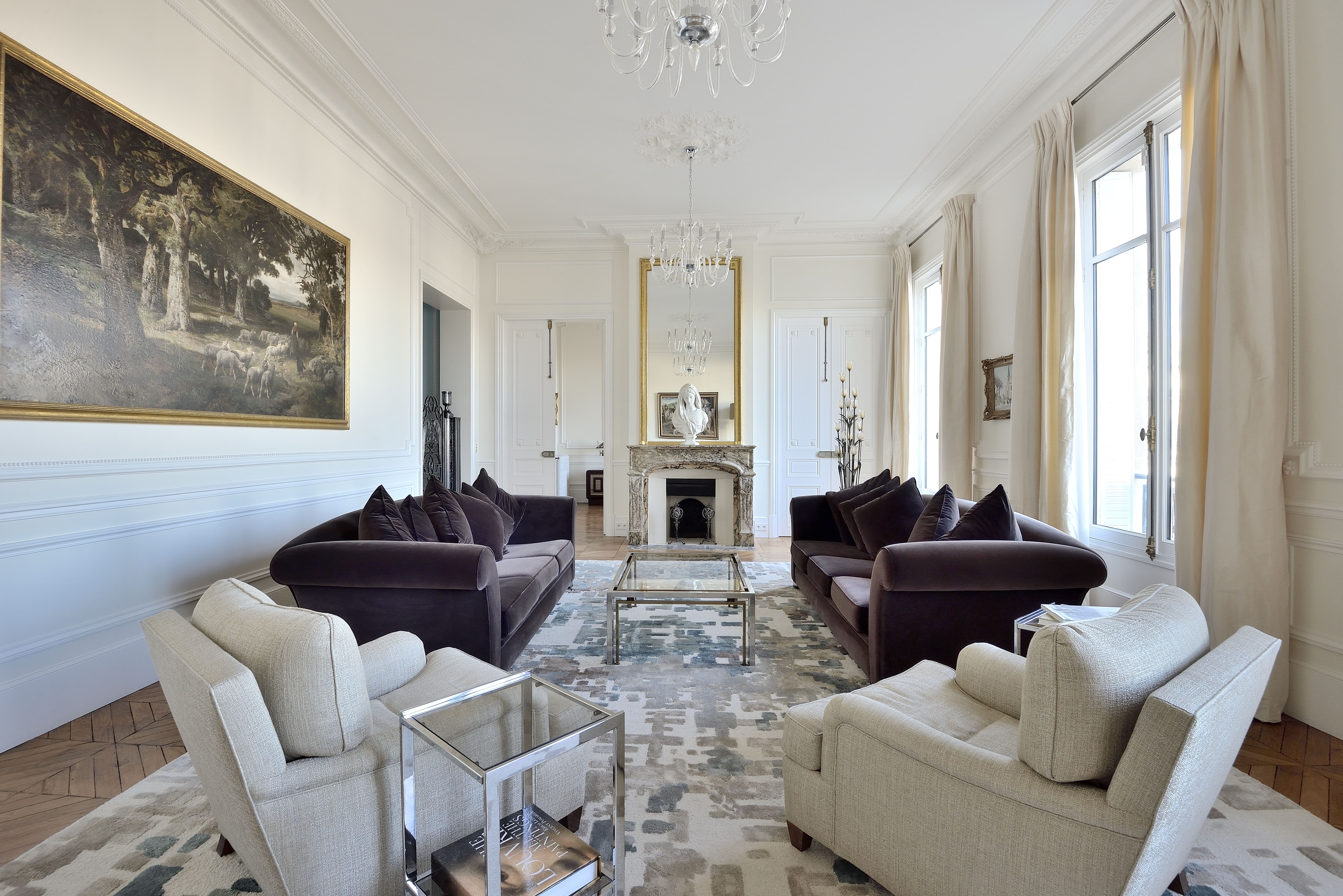 Château Légion Saint-Germain: Elegant 4-Bedroom Apartment with Office Space, Paris
