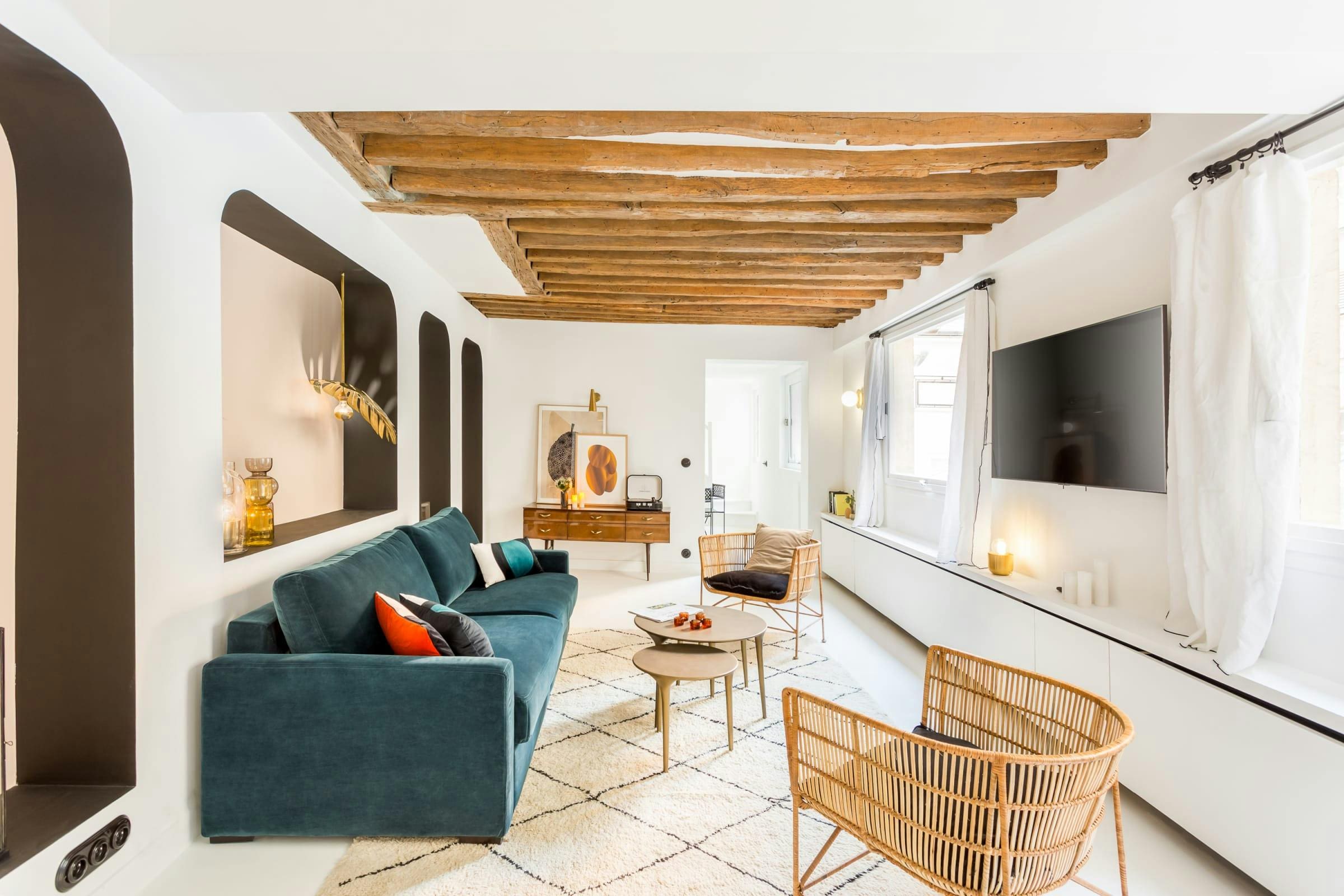 Château Pyramide Louvre: Luxury 3-Bedroom Apartment with Air-Con, Louvre – Palais Royal