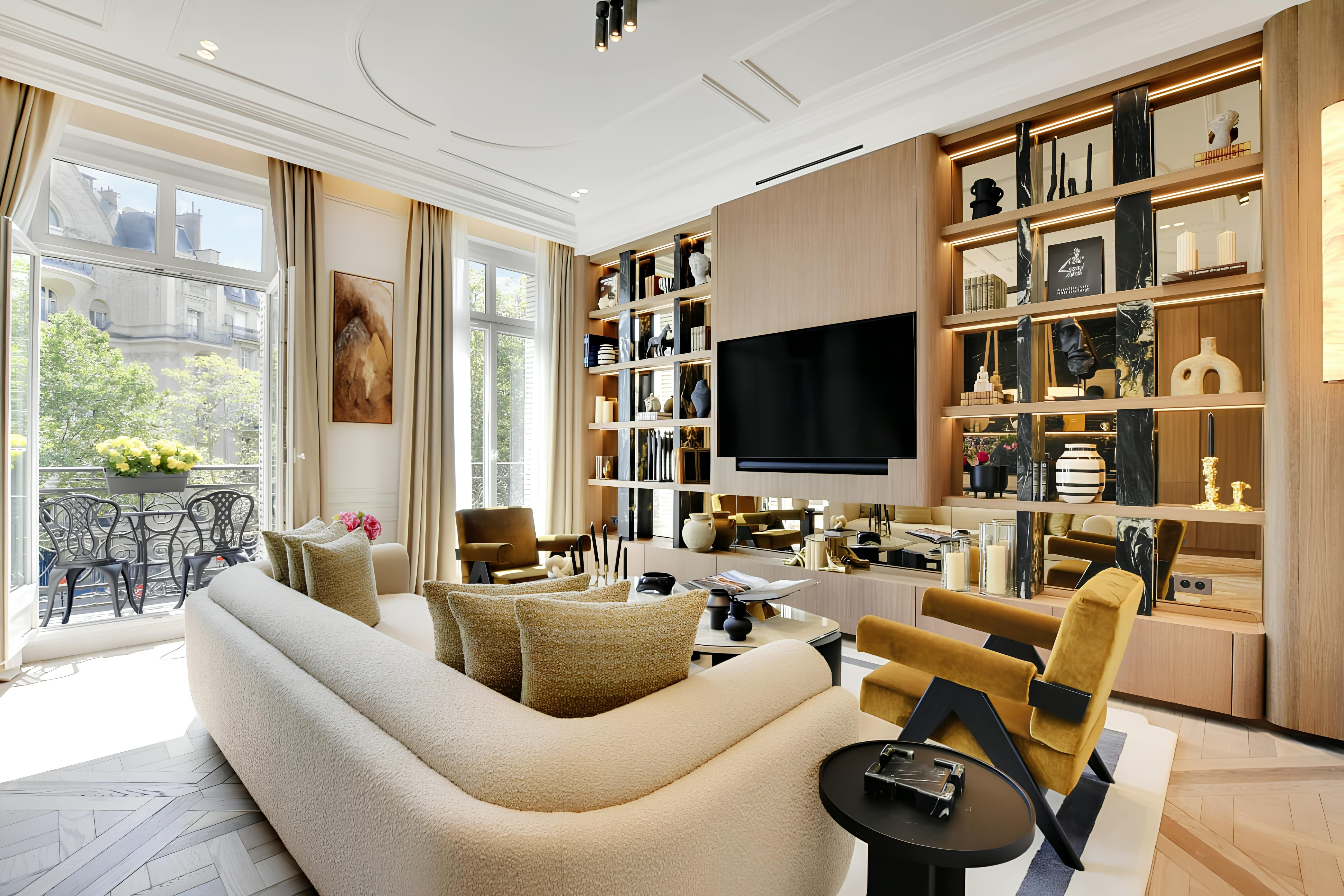 Château Sycamore Élysées: Elegant 3-Bedroom Apartment with Air-Con, Arc de Triomphe – Champs-Élysées