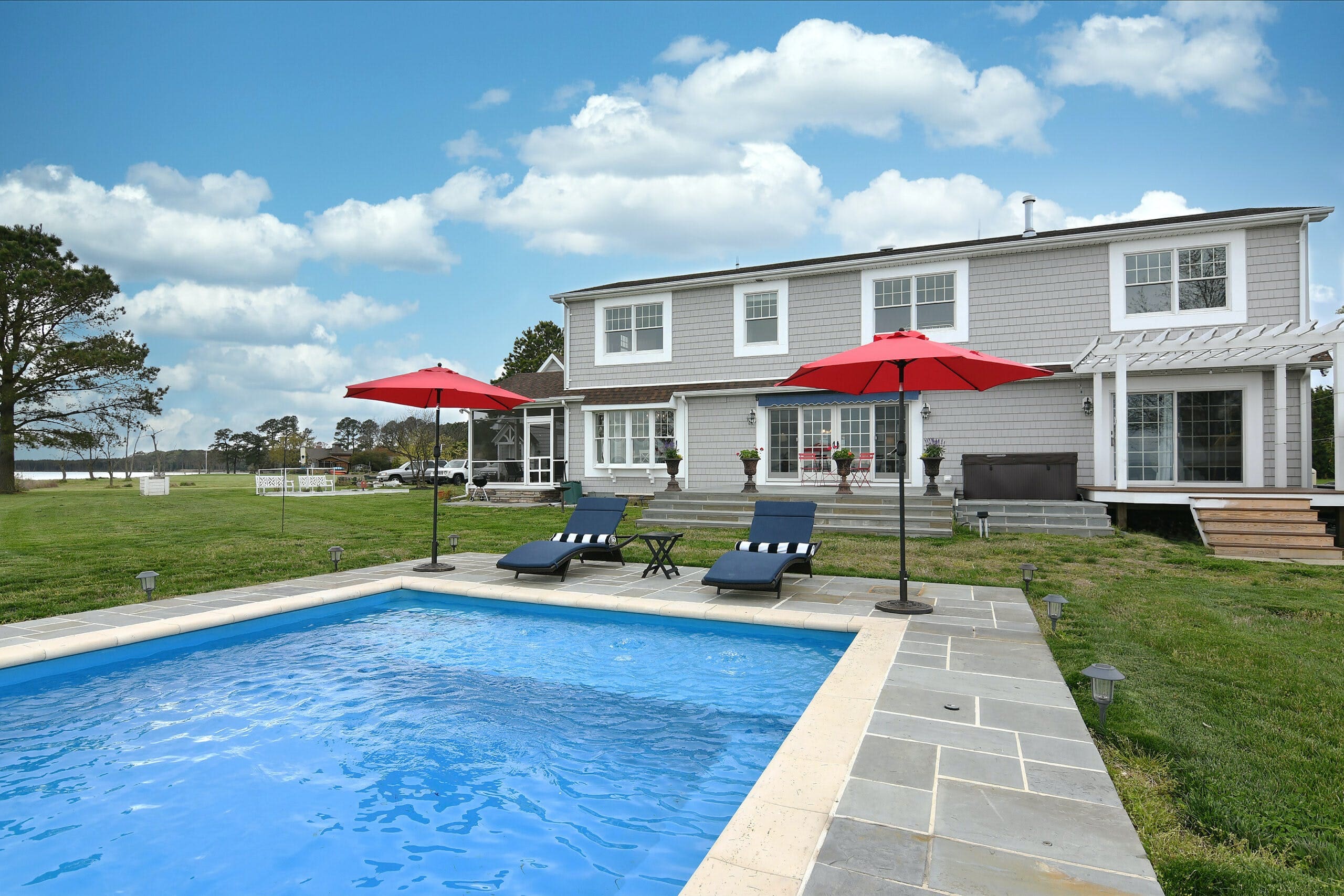 Chesapeake Bay House: 5-Bedroom Waterfront Luxury House Rental Maryland with Private Dock and Pool