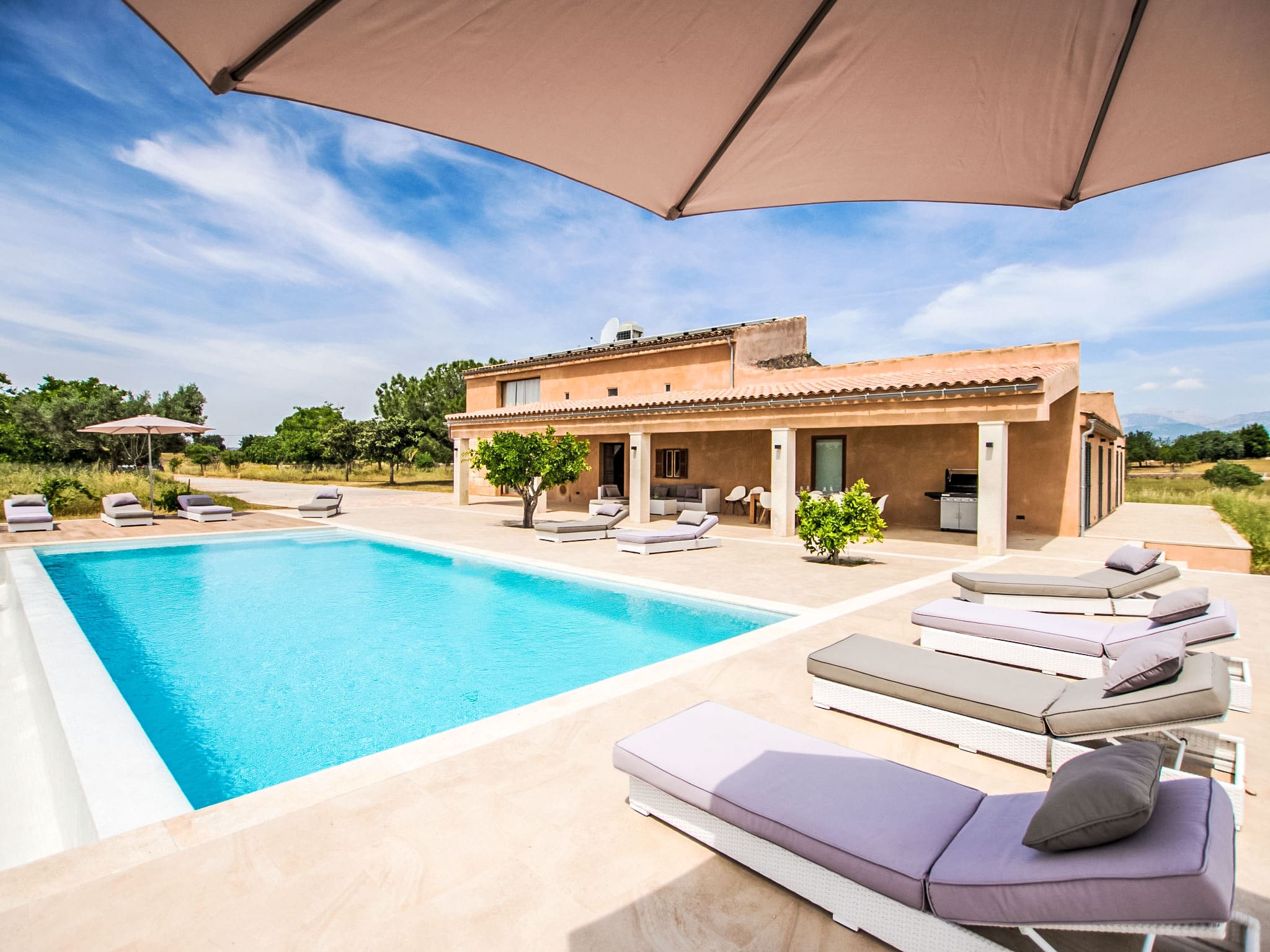 Finca Puigcerver Inca: Spectacular 6-Bedroom Private Estate with Swimming Pool and Vineyard Views in Central Mallorca