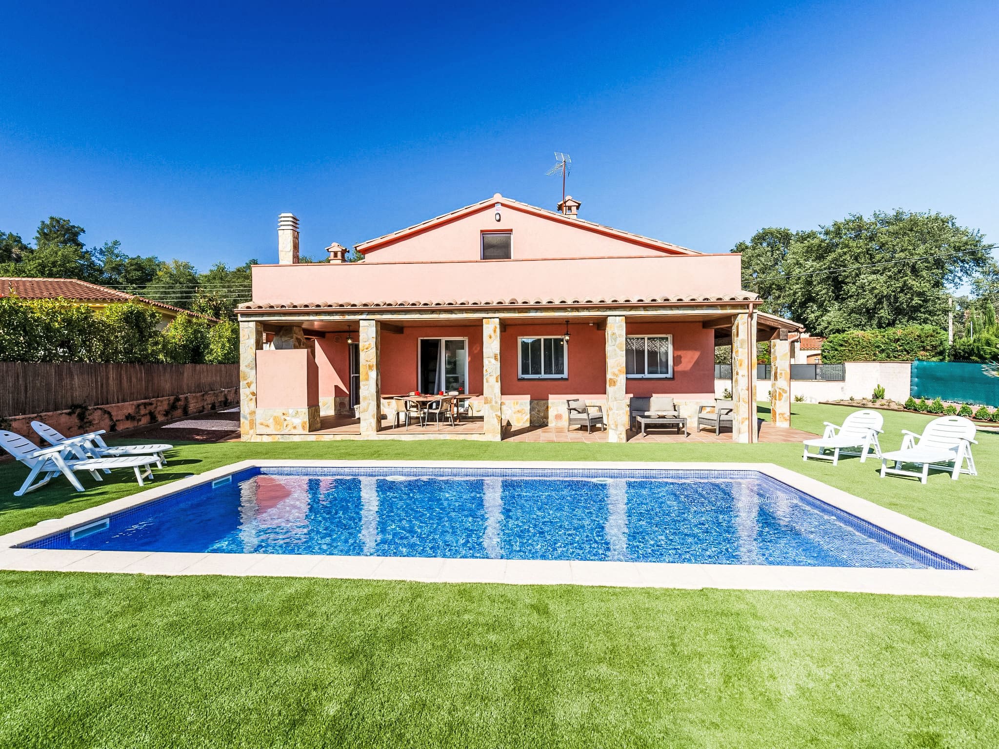 Finca Tramuntana Malavella: Spacious 5-Bedroom Family Villa with Private Pool and Gardens in Catalonia Spain