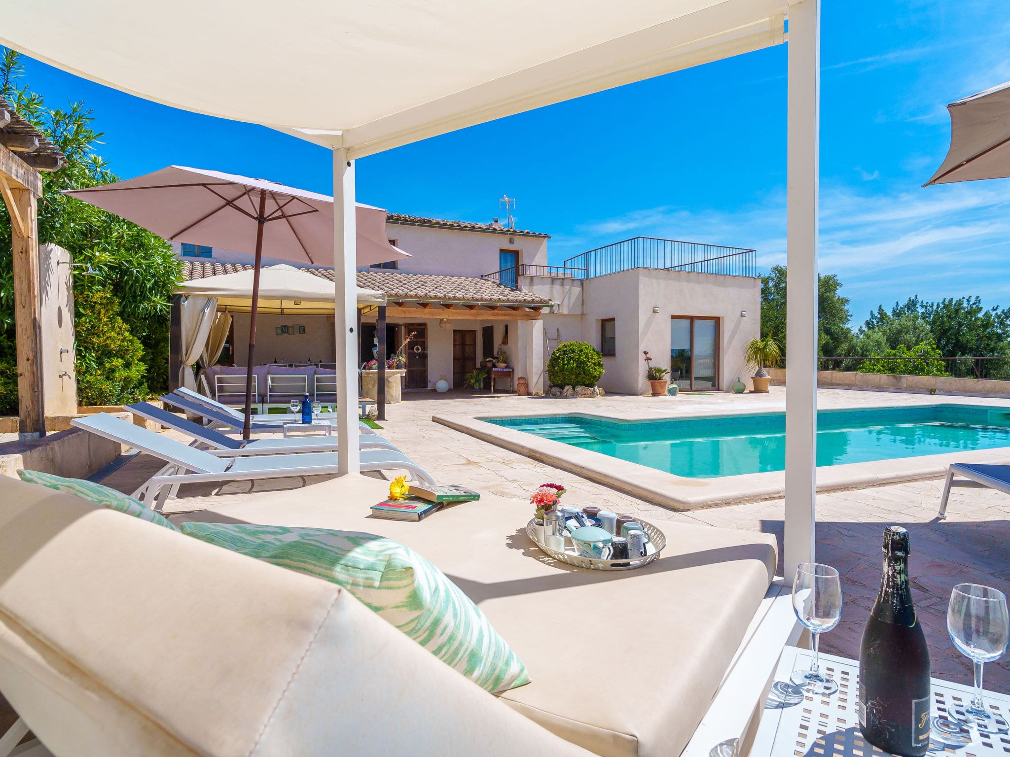Finca Tramuntana Moscari: Stunning Mountain View Villa with Private Pool and Traditional Spanish Architecture