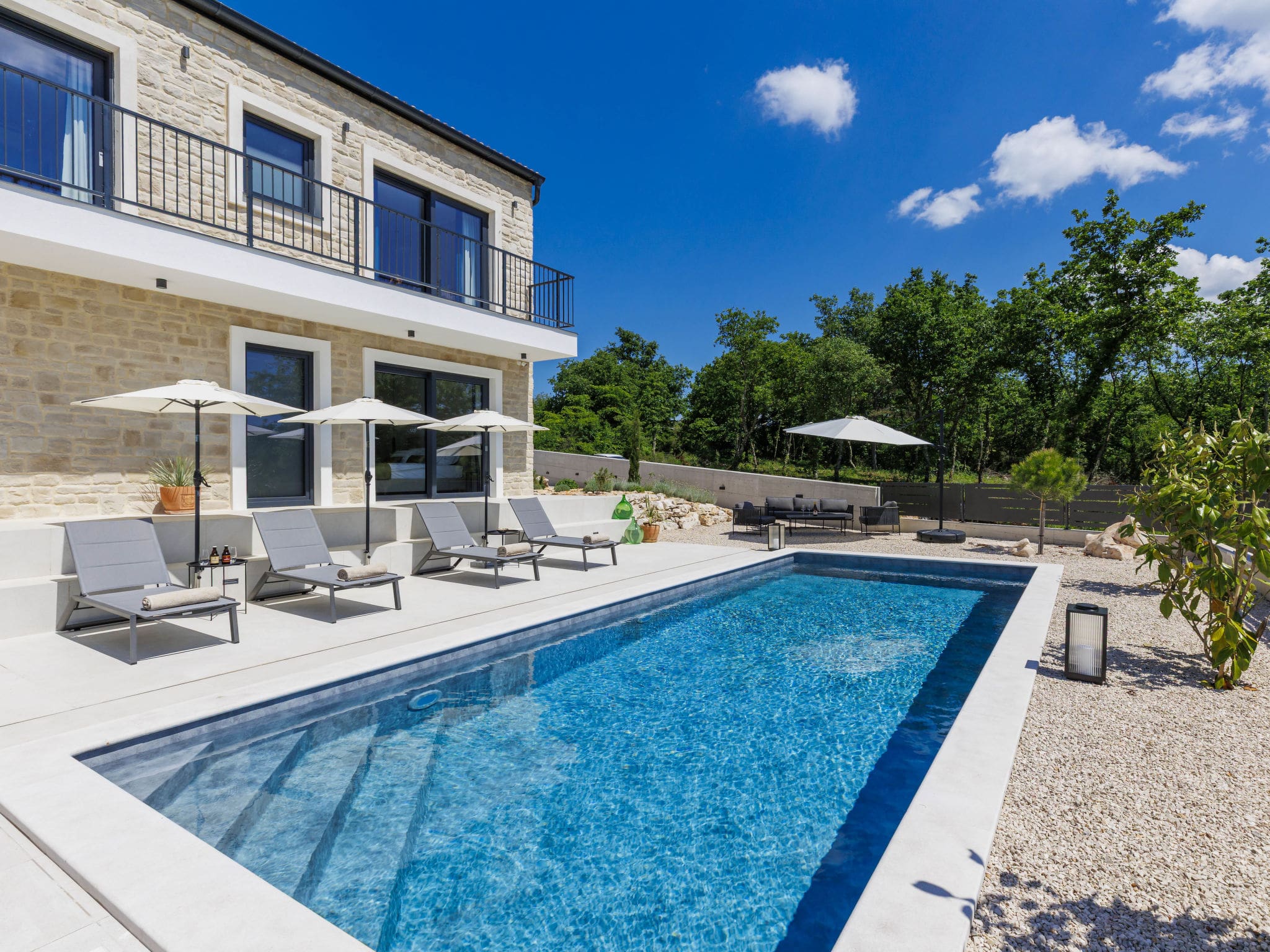 Kuca Bura Groznjan: Magnificent 4-Bedroom Contemporary Villa with Heated Pool and Garden in Istrian Hills Croatia