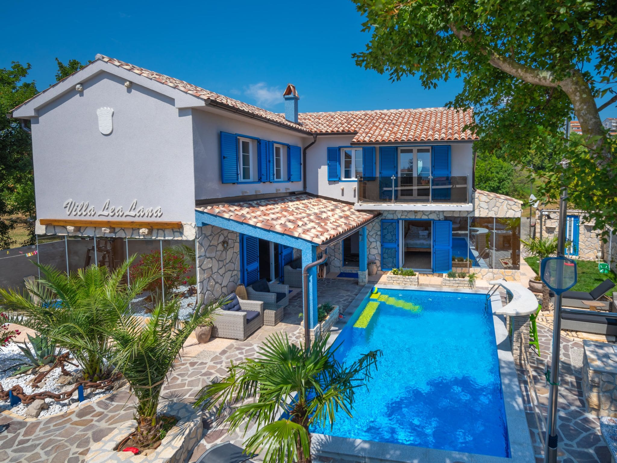 Kuca Bura Novi Vinodolski: Stunning 4-Bedroom Family Villa with Private Pool and Whirlpool in Croatian Coastal Resort