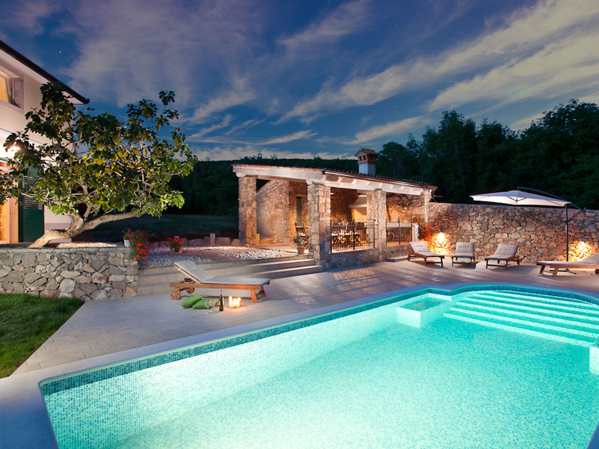 Kuca Bura Rabac: Stunning 5-Bedroom Villa with Private Pool and Sea Views in Istrian Countryside