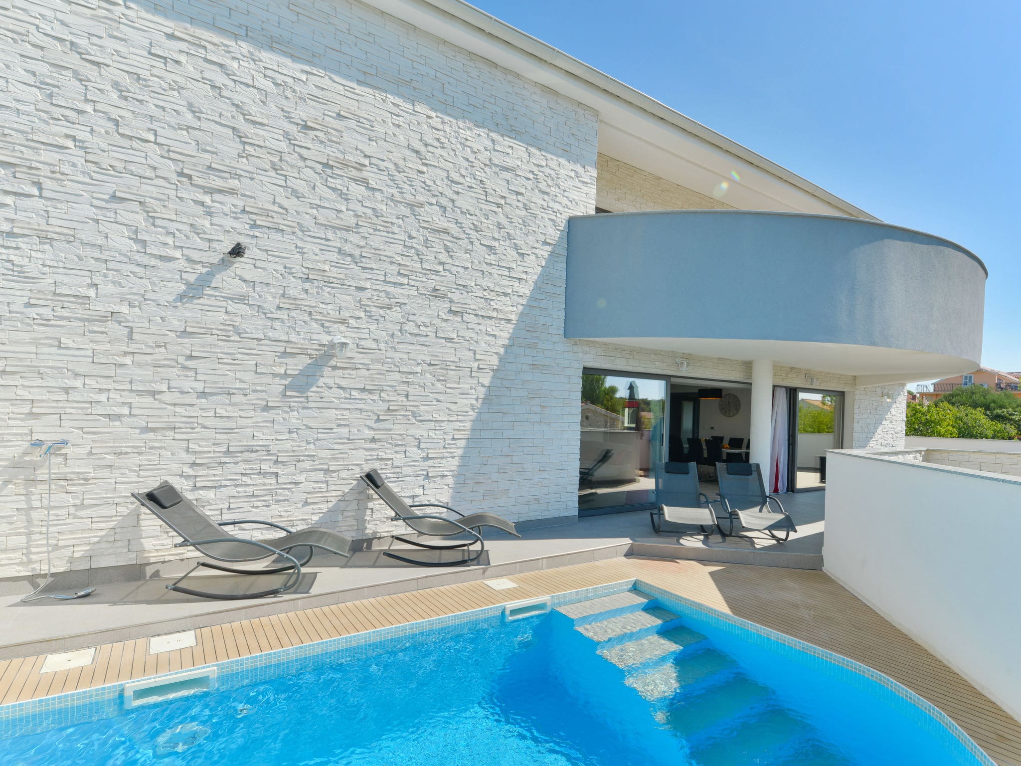 Kuca Kamenjak Tribunj: Modern 4-Bedroom Semi-Detached Villa with Heated Private Pool Near Adriatic Coast