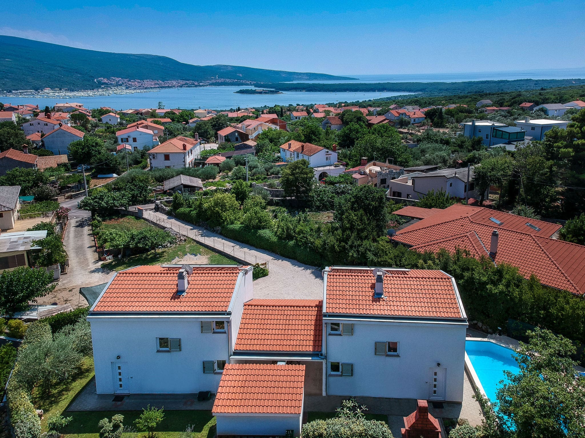 Kuća Kornic Krk: Luxury 6-Bedroom Villa with Private Heated Pool and Eco-Friendly Features in Croatian Island Paradise