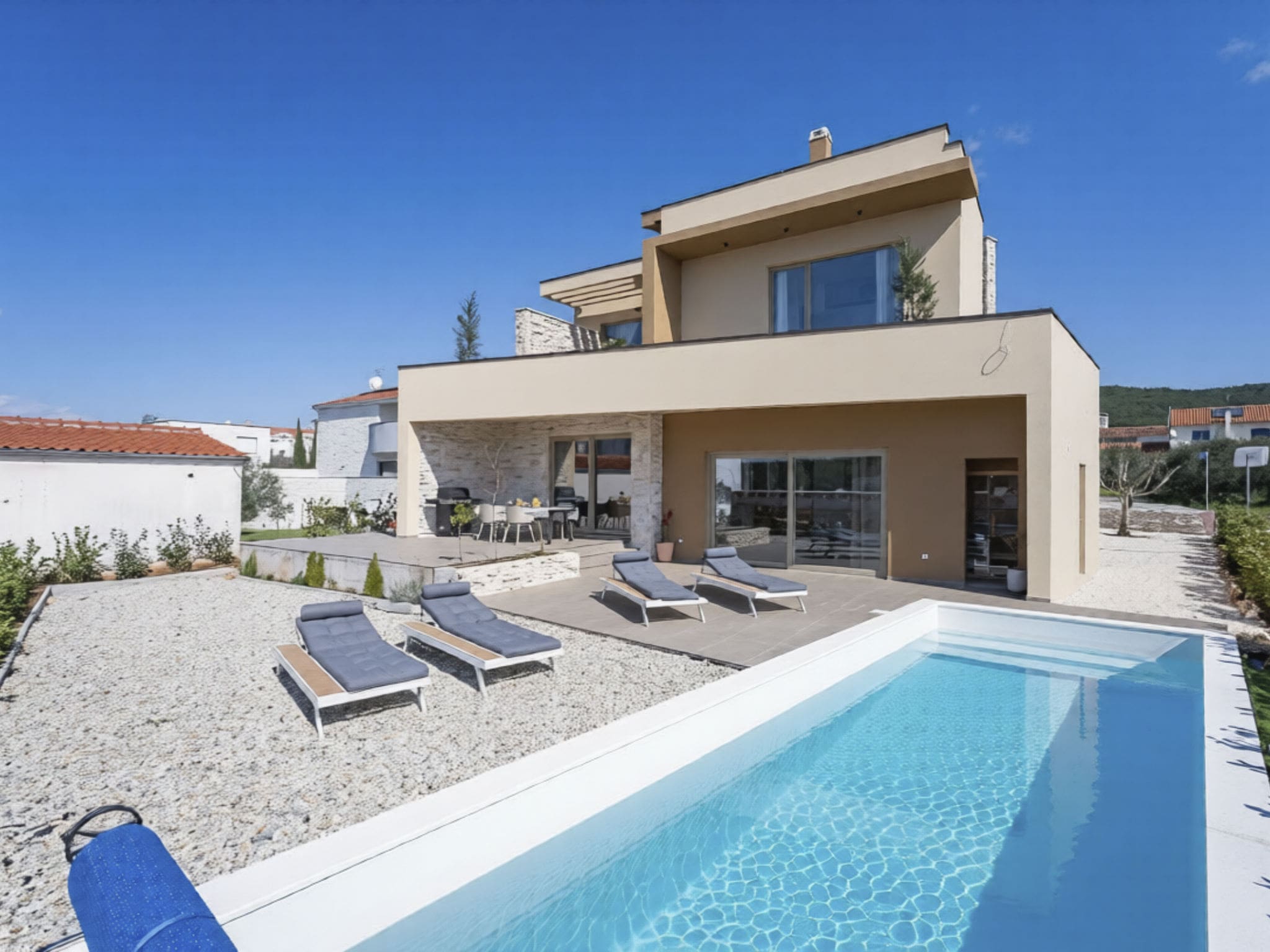 Kuca Krka Tribunj: Contemporary 3-Bedroom Villa with Private Pool and Sauna in Vodice Croatia