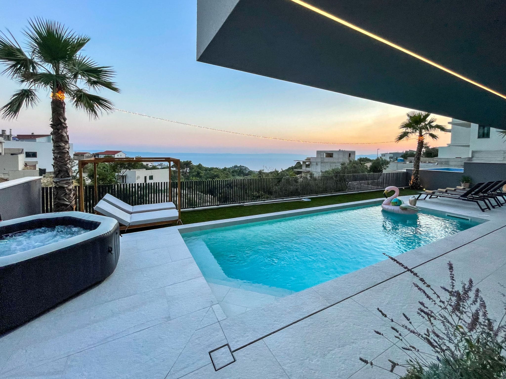 Kuca Marijan Makarska: Stunning 4-Bedroom Modern Villa with Heated Pool and Sea Views in Croatia