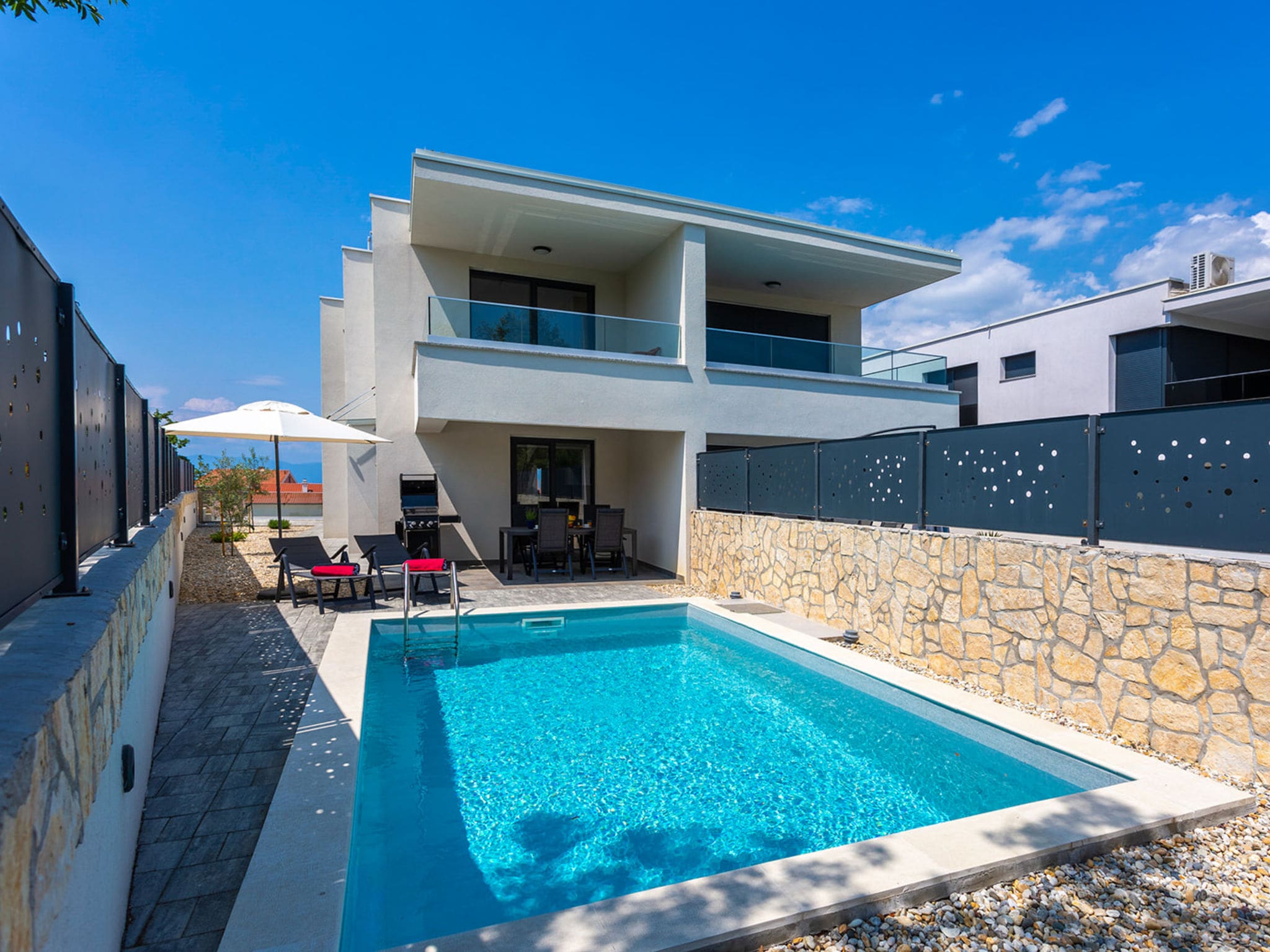 Kuća Milčetići Krk: Stunning 3-Bedroom Modern Villa with Private Pool and Panoramic Sea Views in Croatia