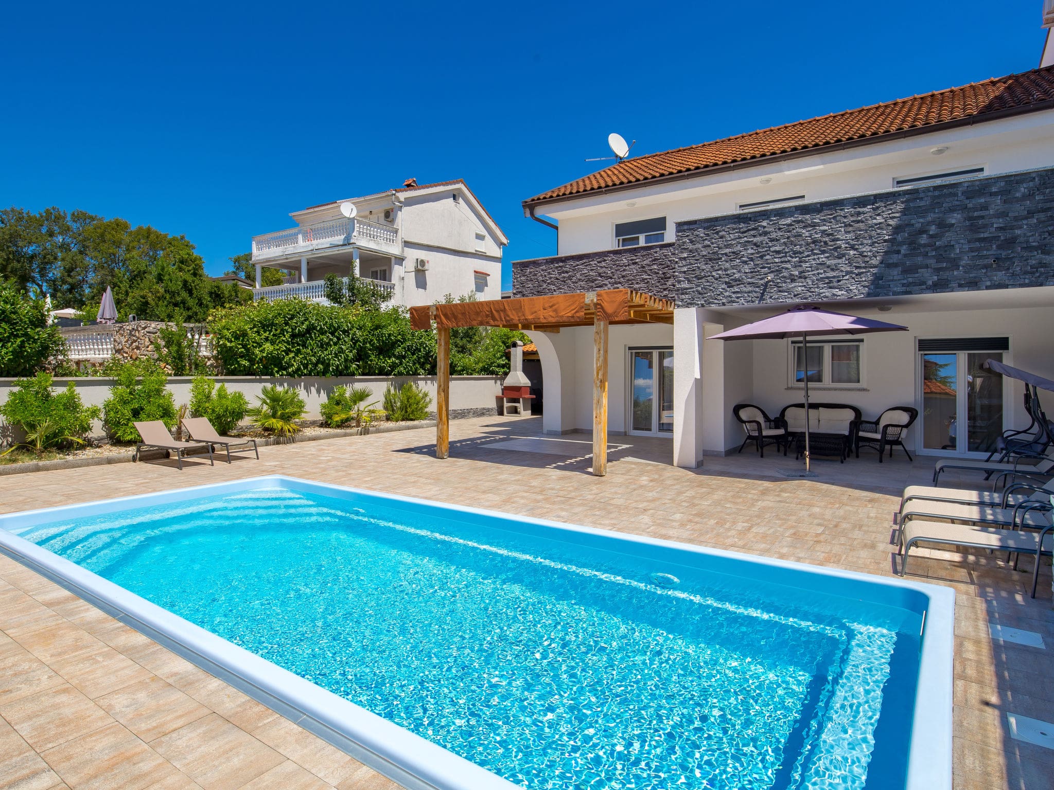 Kuća Pinezići Krk: Stunning 4-Bedroom Modern Villa with Private Pool and Island Views in Croatia