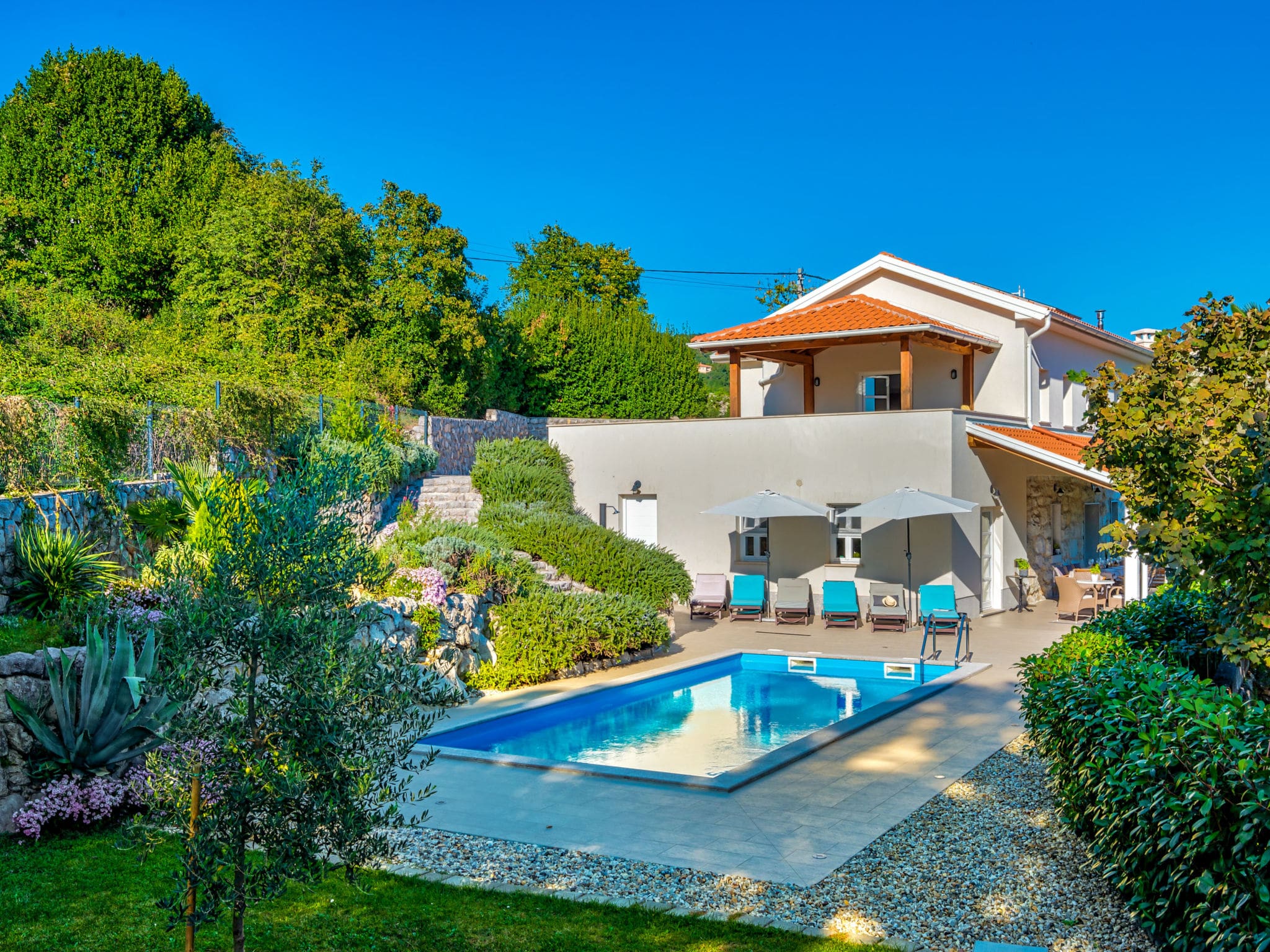 Kuca Poljane Opatija: Stunning 4-Bedroom Villa with Private Pool and Sea Views Near Croatian Riviera